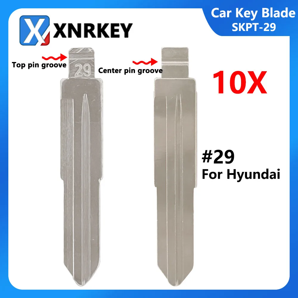 XNRKEY NO.29 Remote New Arrival Blank Car Remote Key Replacement Folding Flip Key Uncut Blade For Hyundai Sonata Santa fe Refine