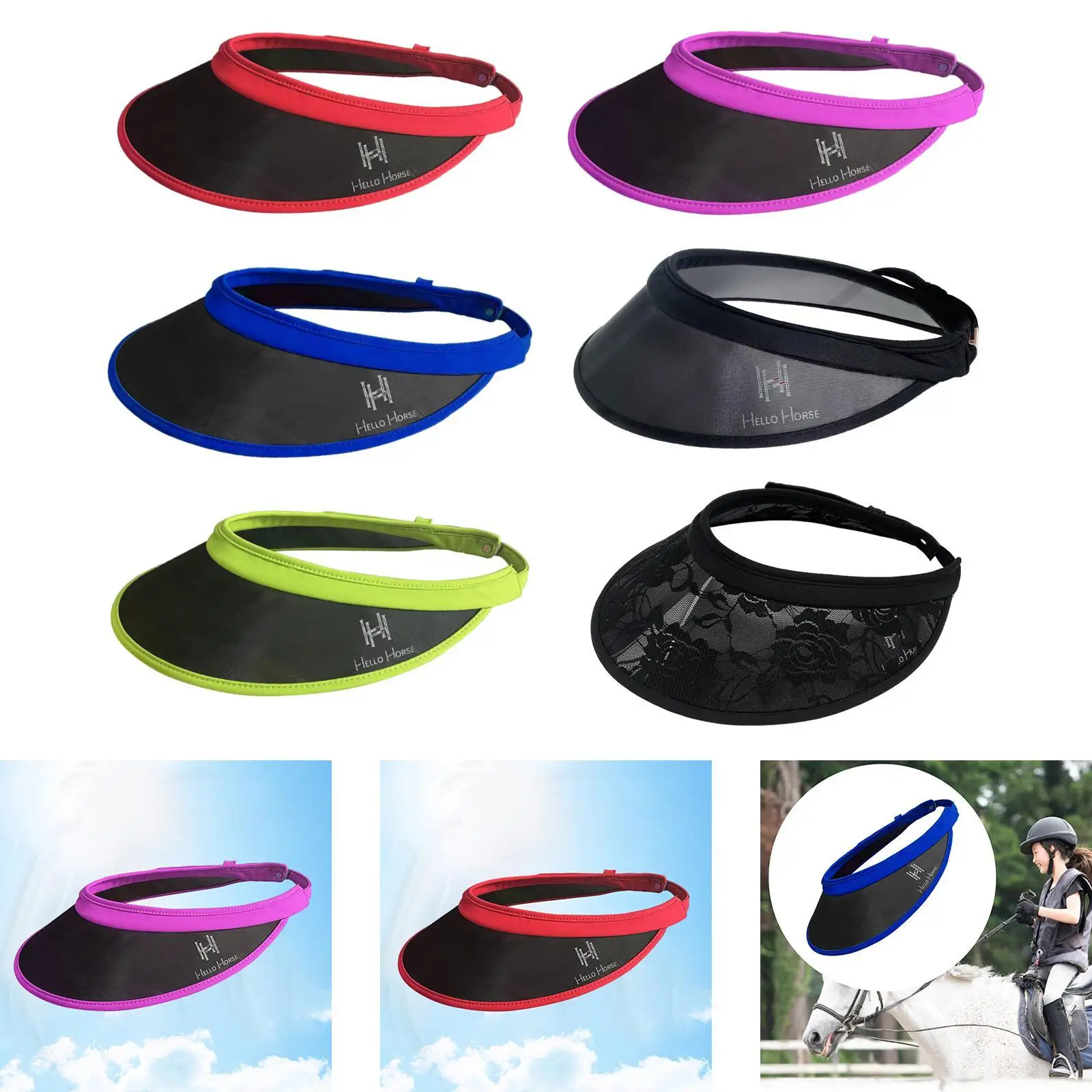 

Helmet Sun Visor Replacement Lightweight Adults Adjustable for Horseback Riding for Biking Construction Cycling Outdoor Sports