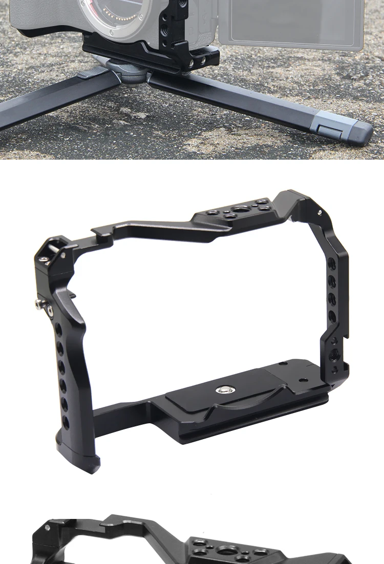 Für Canon EOS R8 DSLR Kamera Käfig Rig Top Griff Grip Kalten Schuh Montieren 3/8 "1/4" ARRI Stativ video Schutz Gehäuse Fall – Detail 16
