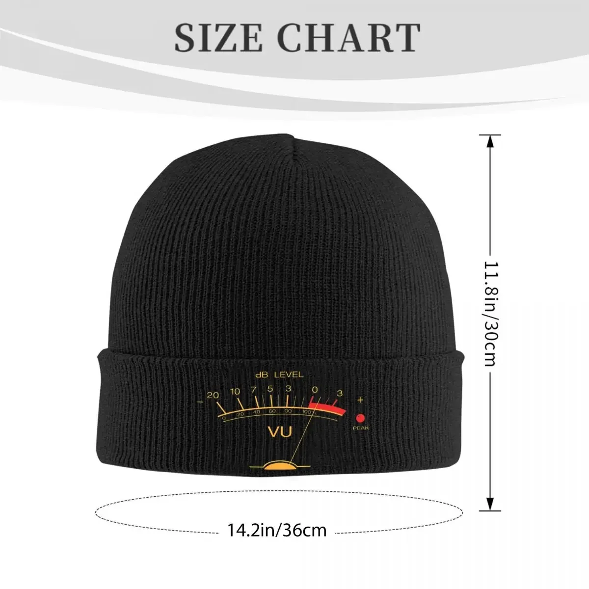 Volume Vu Meter Vintage Audio Engineer Gear Musician Knit Hat Beanies Autumn Winter Hat Warm Unisex New Cap for Men Women