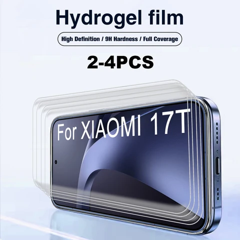 Защитная пленка для экрана Xiaomi 17T Pro 5G 17T 2026, гидрогелевая пленка Xiaomi17T 6,59 дюйма, Xiaomi17TPro mi17T 17TPro 6,83 дюйма, мягкая пленка, 4-2 шт.