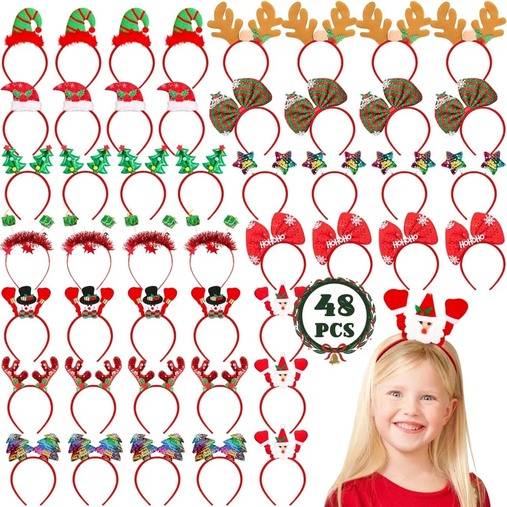 Christmas Headbands, Costume Headwears, Head Topper for Christmas Party Supplies