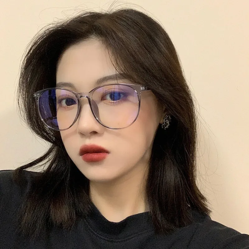 Fashion Finished Myopia Glasses Women Men Oversized Transparent Shortsighted Prescription Glasses Diopter -1.0 1.5 2.0 2.5 to -6