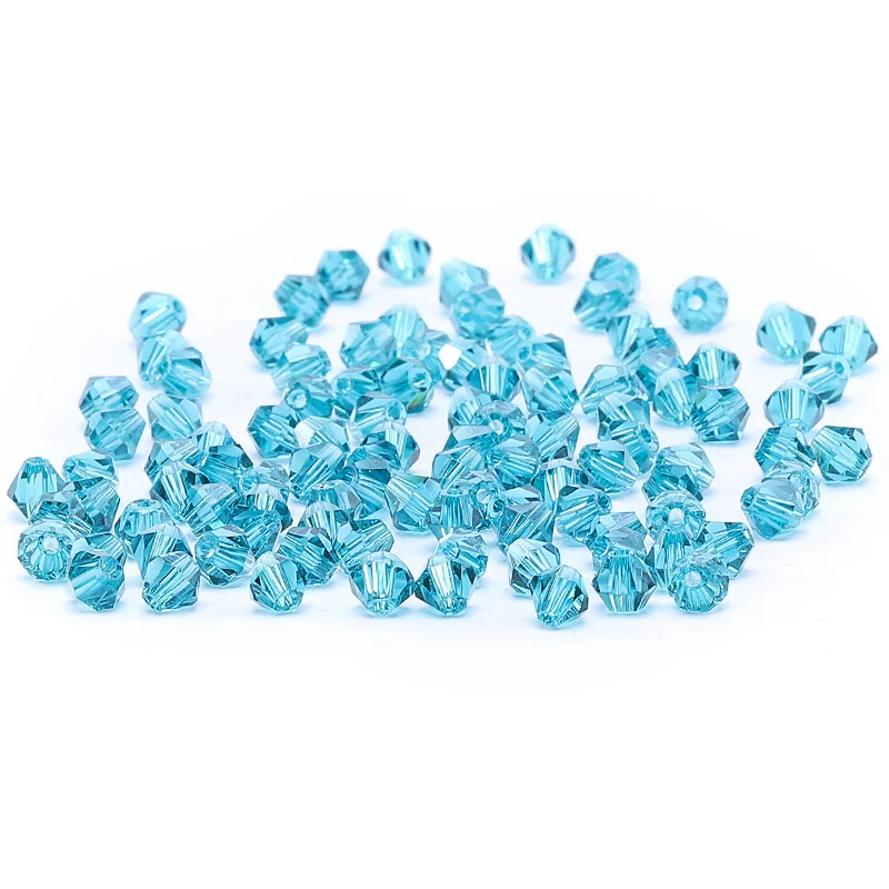 300pcs Exquisite 4mm Bicone Loose Crystal Beads For Jewelry Making Accessories 001-020