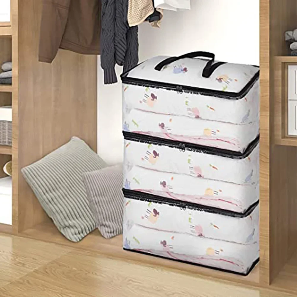 

Durable Storage Bag Storage Bags With Carrying Handles 55L 60*40*25cm Clear Vinyl Home Storage Bags Storage Bag Storage Supplies