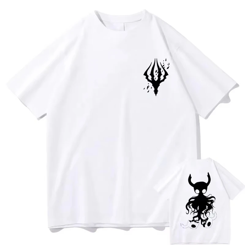 2026 Dark Fantasy Alien Silhouette Graphic Short Sleeve T-shirt Mysterious Creature Print Loose Crew Neck Top