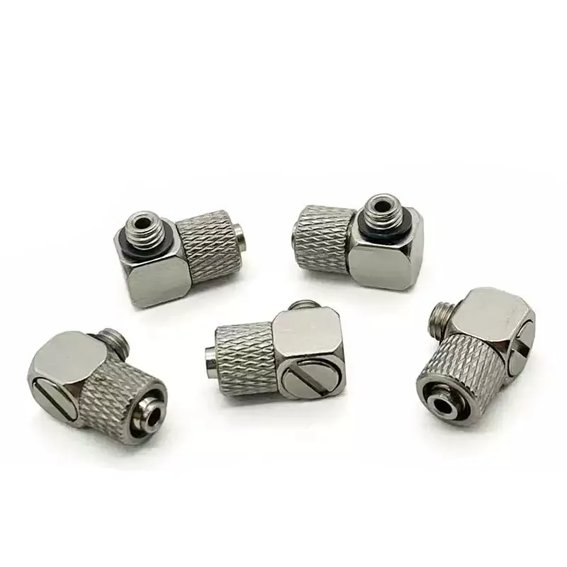 

10PCS Mini Male Thread M3 M4 M5 M6 -Air Tube OD 3mm 4mm 6mm Pneumatic Pipe Connector Screw Through Quick traight/Elbow Fitting