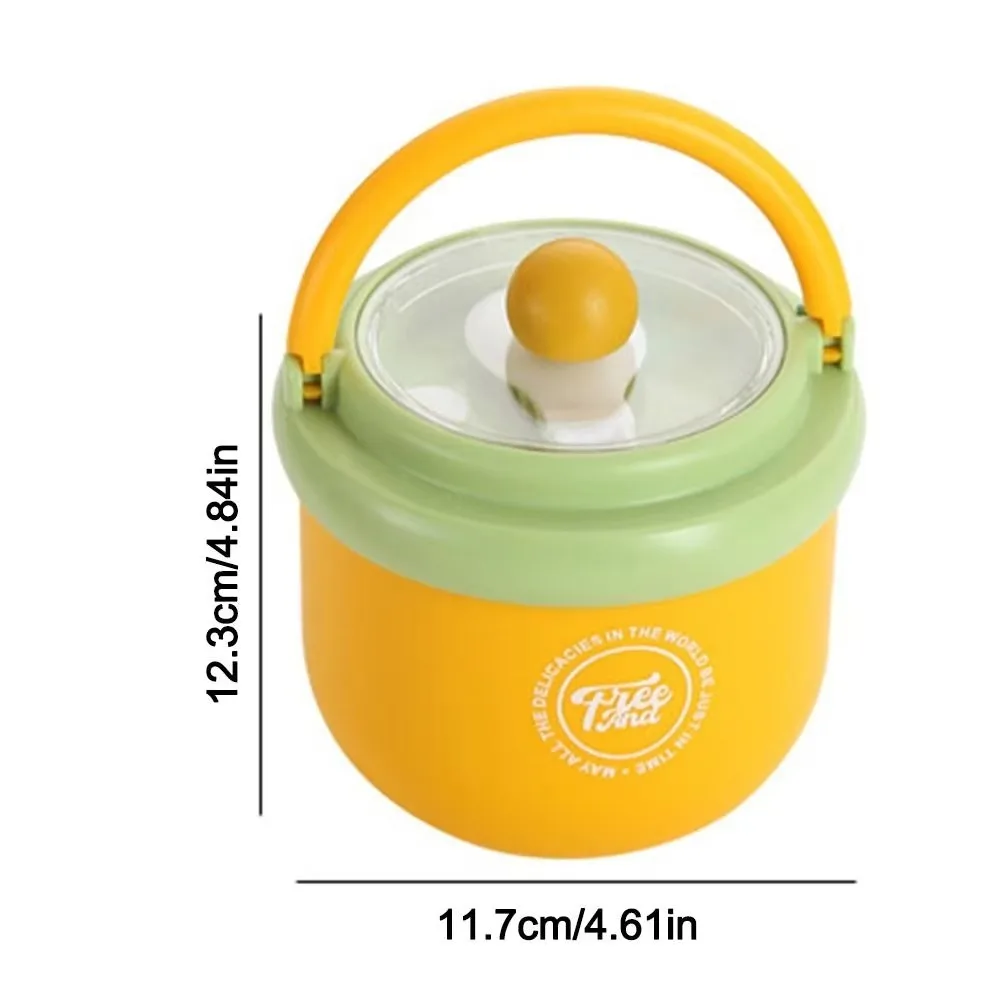 المحمولة بين عشية وضحاها الشوفان الجرار 500/600 مللي مع غطاء ملعقة مختومة وعاء كوب حساء الفولاذ المقاوم للصدأ للإفطار الشوفان الحليب سلطة الفاكهة #6