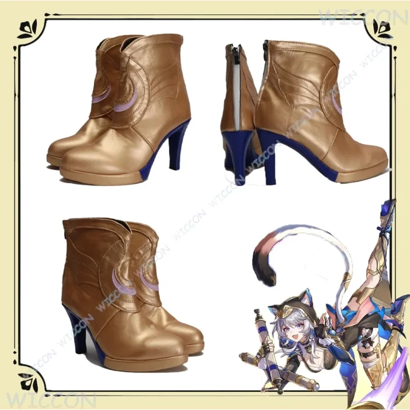 Zapatos de Cosplay CyHonkai Star Rail Cipher, zapatos con tacones altos personalizados, zapatos con elevador para mujer, juego oficial de talla grande, calzado Cos preciso