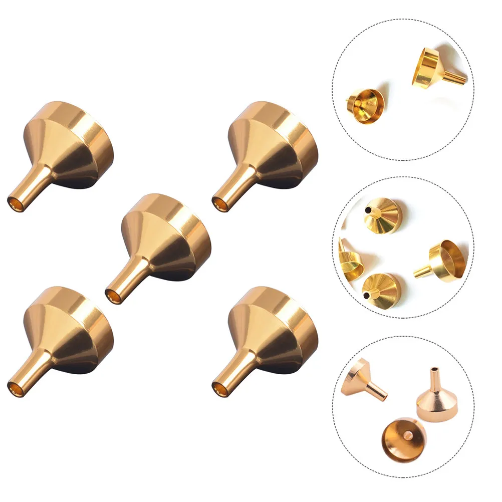 mini-funis-de-aco-inoxidavel-superficie-metalizada-tubo-reto-para-enchimento-de-garrafas-pequenas-oleo-essencial-perfume-cozinha-5-pecas