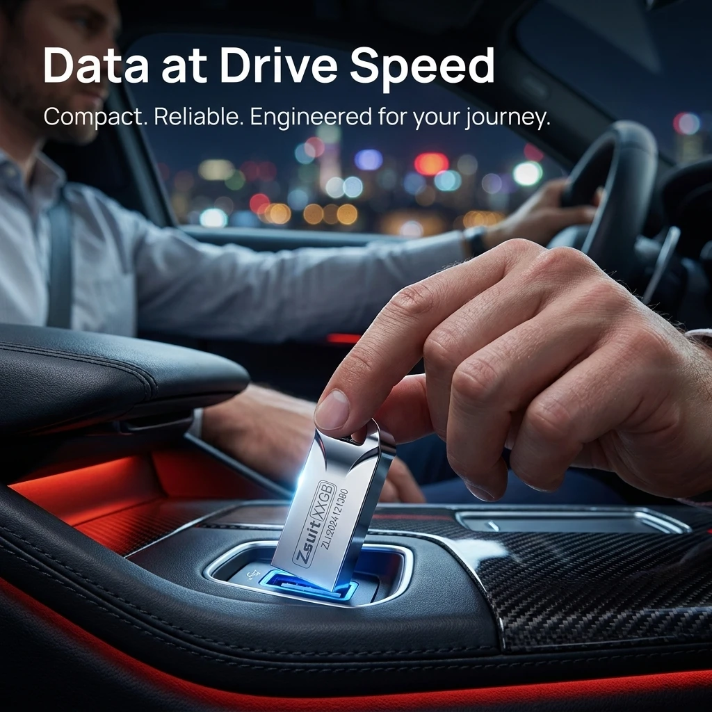 USB Flash Drive Usb 2.0 High-speed Metal Personalized High-speed Car Mini Waterproof