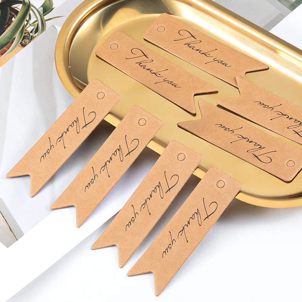 50PCS Kraft Papier Schwalbenschwanz Hängen Tag Karten Für DIY Backen Verpackung Geschenk Dekorationen Nachricht Tags Hängen Tags Großhandel