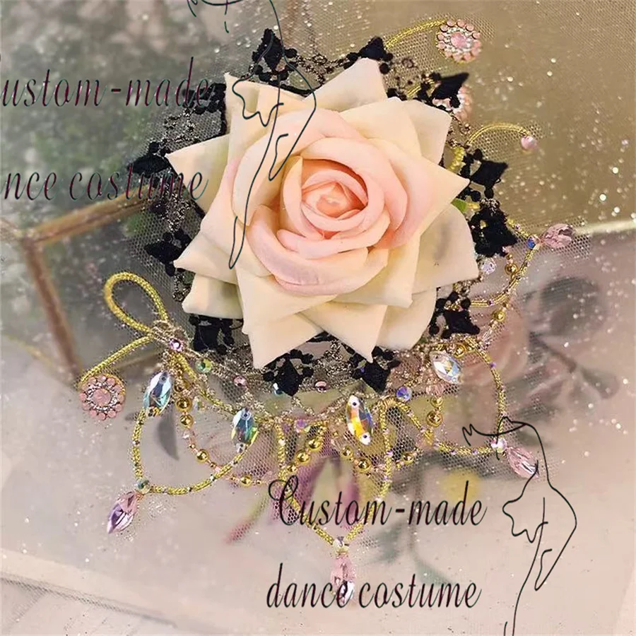 Rote Rose Blumen Kopfschmuck Haarschmuck Mädchen Ballerina Kopfbedeckung Don Quijote oder Paquita Kopfbedeckung