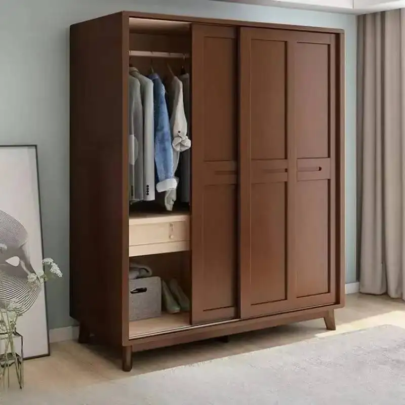 

Hanging Clothes Wooden Wardrobes Sliding Doors Adult Organizer Storage Closet Space Saving Lounges Armarios De Ropa Furniture