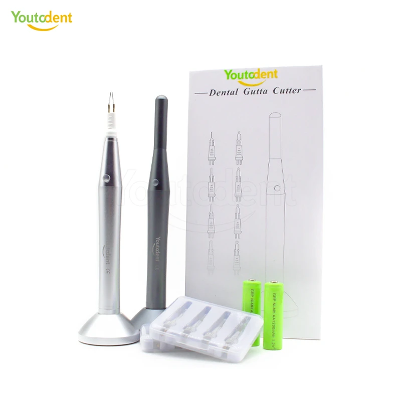 

8 Tips Dental Gutta Percha Cutting Heated AA Battery Removable Model Teeth and Gum Cutter Electrocoagulation Hemostatic Pen