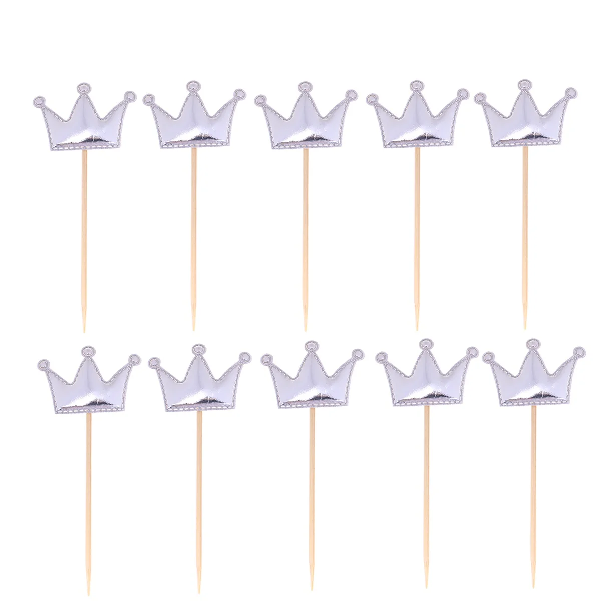 

10 Pcs Cake Decoration Insert Crown Picks Food Princess Toppers Pentagram Cupcake