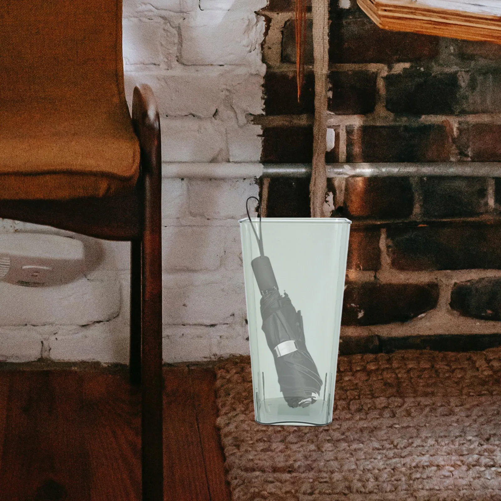 

Прозрачная подставка для зонтов, герметичный круглый органайзер, контейнер для хранения в прихожей, большой портативный держатель для зонтов