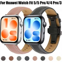 Leather Strap for Huawei Watch Fit 5/5 Pro Smart Replaceable Wristband Belt for Huawei Watch Fit 3/4/4 Pro Bracelet Accessories