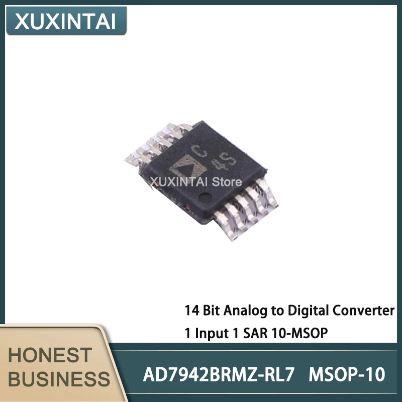 5Pcs/Lot   New Original AD7942BRMZ-RL7 AD7942BRMZ  14 Bit Analog to Digital Converter 1 Input 1 SAR 10-MSOP