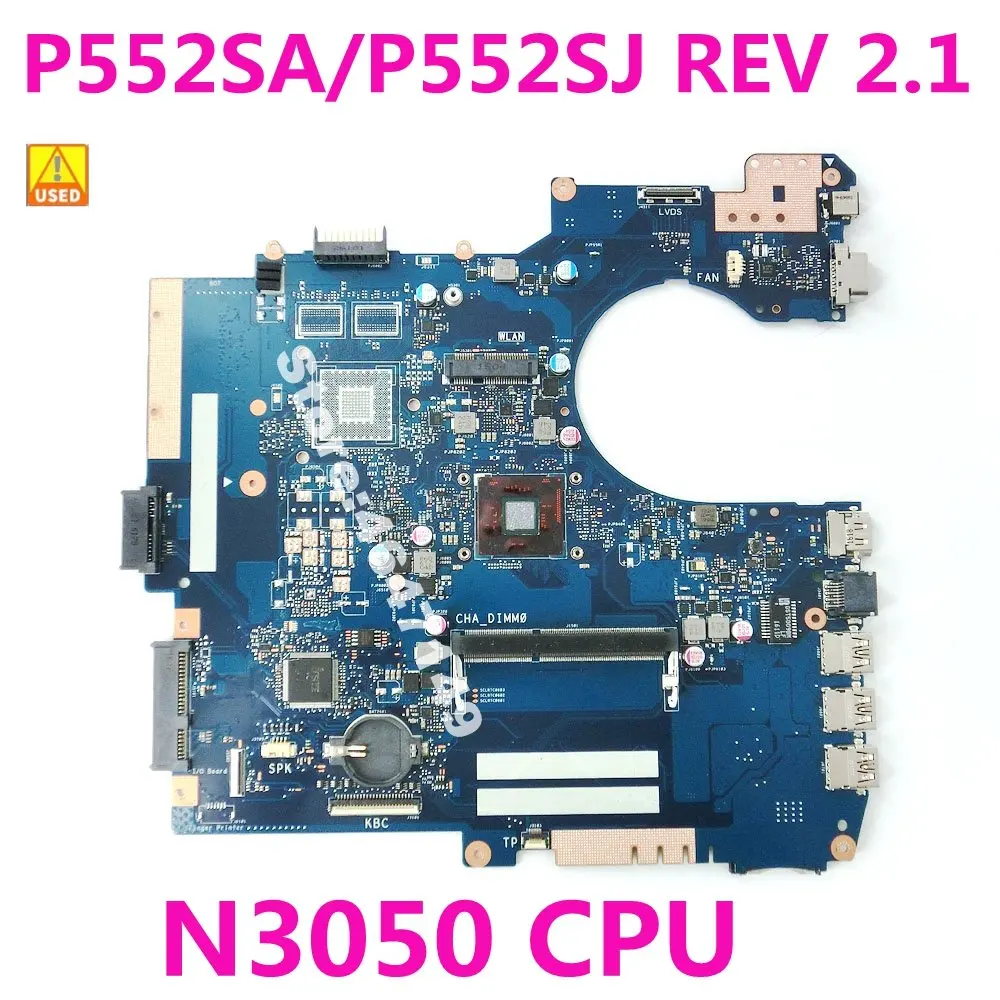 

P552SA N3050 CPU Mainboard For ASUS P552S P552SA P552SJ PRO552SJ motherboard P552SJ mainboard P552SJ motherboard Test ok Used