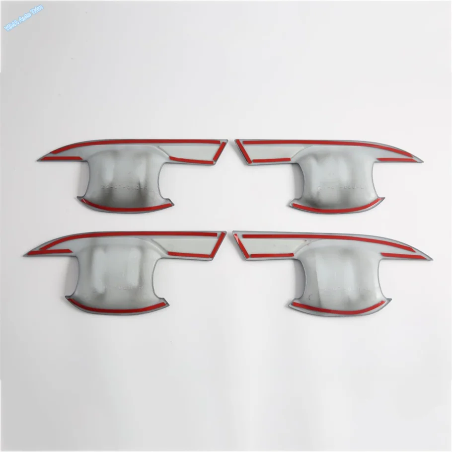 

ABS Carbon Fiber Look / Black Outside Door Handle Clasing Catch Bowl Decoration Stickers Cover Trim For BYD SHARK 2024 2025
