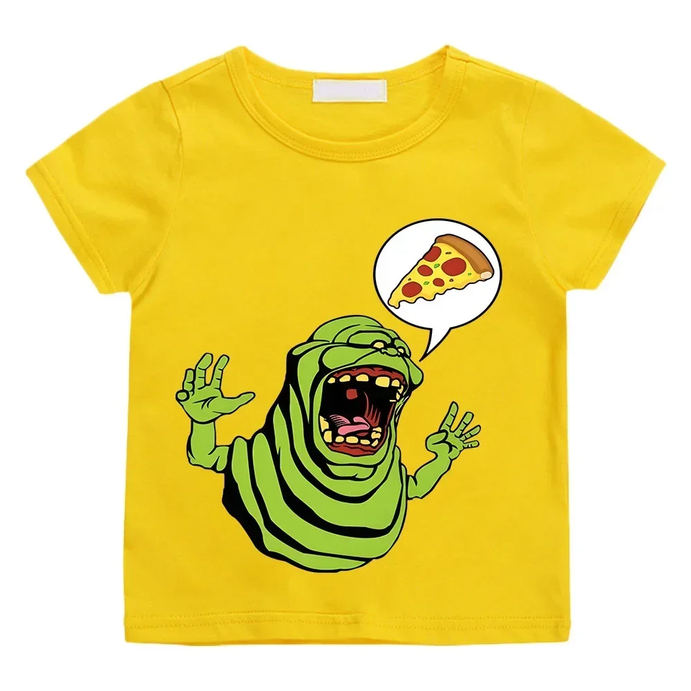 Ghostbusters Kawaii Cotton T Shirt Kids Printed T-Shirt Top Street Fashion Graphic Tshirts for Boys/Girls Breathable Casual Tees