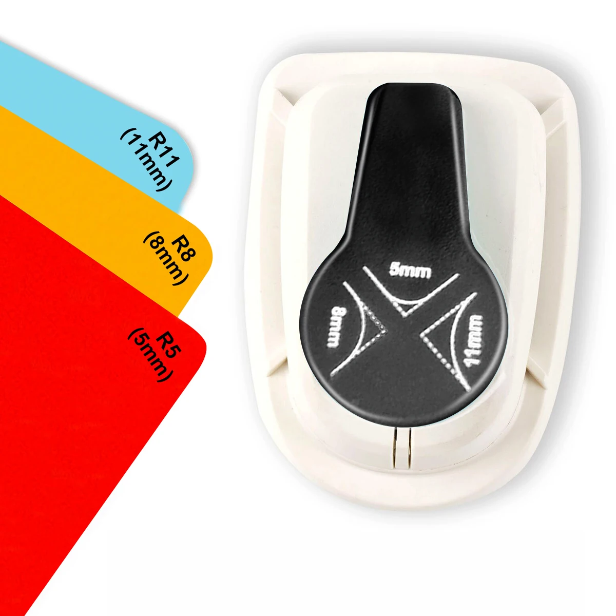 Kerajinan Sudut Puncher Bulat Puncher Pemotong Kertas 3 In 1 R3 R4 R7 R10 Lubang Pemotong Kertas Label 3 In 1 untuk Scrapbooking Pembuatan Kartu