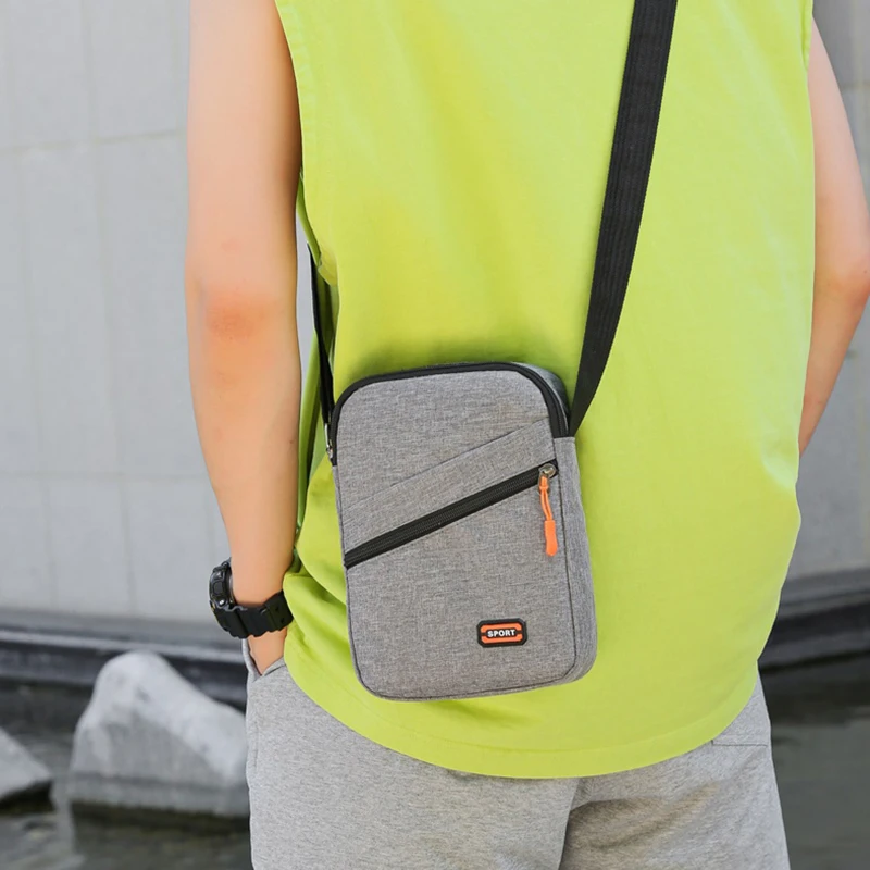 Vielseitige, praktische Sport-Umhängetasche, mehrfarbige Option, mehrere Taschen, verstellbarer Riemen, leicht, für den täglichen Gebrauch, Outdoor-Tasche – Detail 9