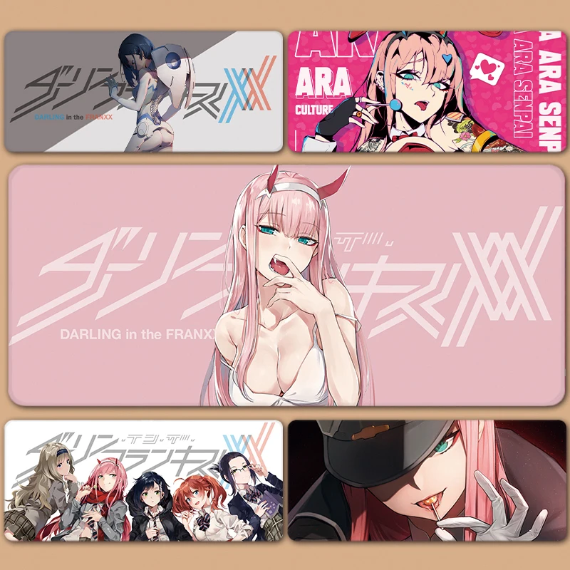 Zero Two ZeroTwo Anime Hot Girl XXL Mouse Pad Large Computer Laptop Non-slip Keyboard Desk Mats Mousepad