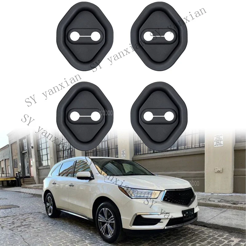 sy-4-pieces-de-protection-de-serrure-de-porte-en-silicone-couvercle-amortissant-pour-acura-mdx-2001-2017