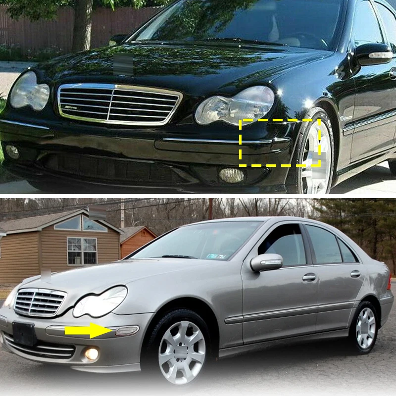 

2PCS Side Marker Light Cover For Mercedes Benz W203 C240 C320 2001-2005 C280 C350 2006 2007 C230 2002-2007 shell without bulb