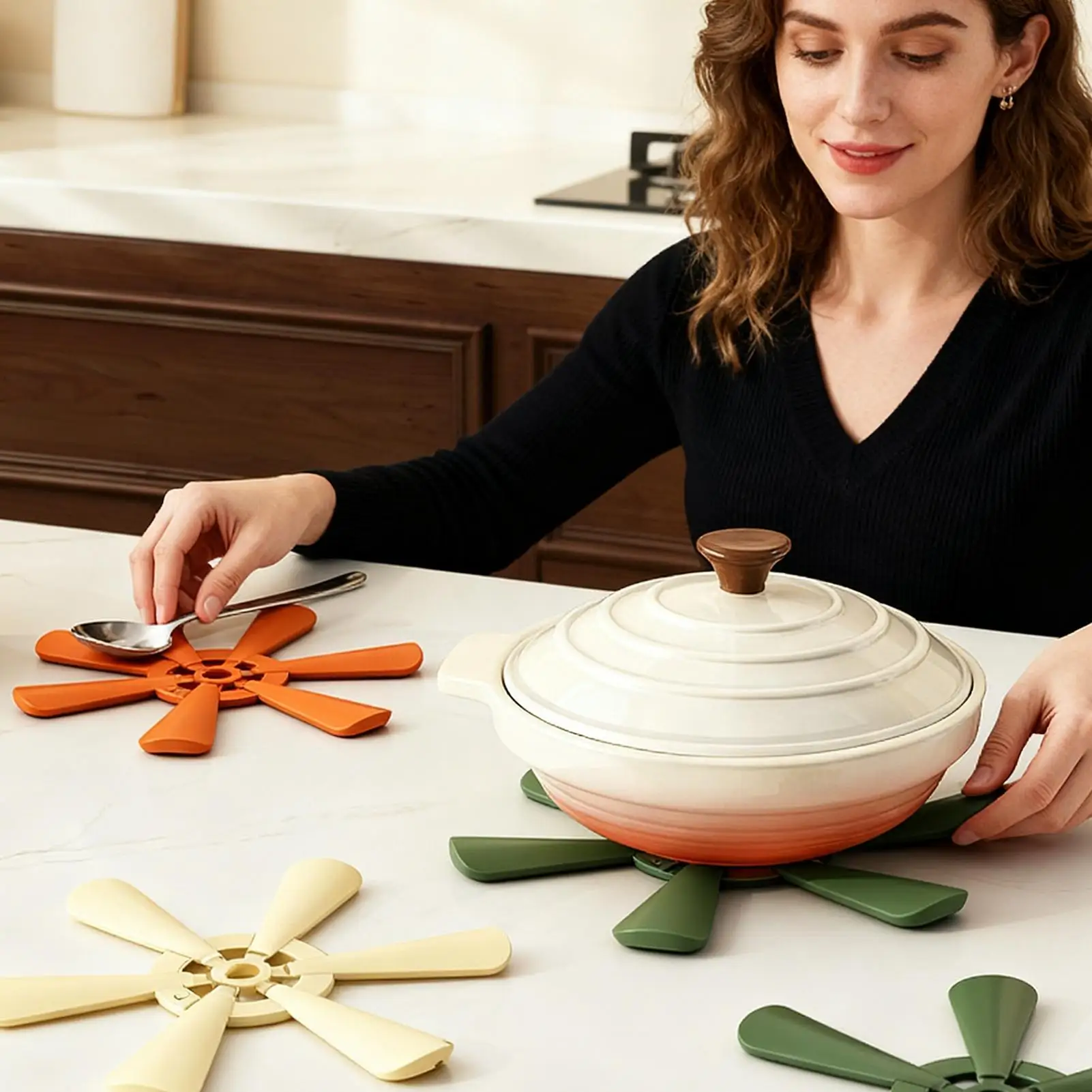 

Нескользящие термостойкие силиконовые подставки-салфетки для кофейных чашек, защита от ожогов, для семьи, друзей, кухонной утвари, ежедневного использования и приготовления напитков