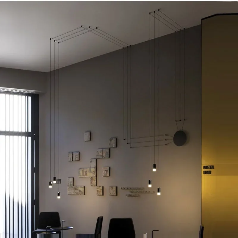 Nordic Line LED-wandlamp Zwart voor woonkamer Slaapkamer Loft Hanglamp Home Decor Binnenverlichting Lustres Armaturen