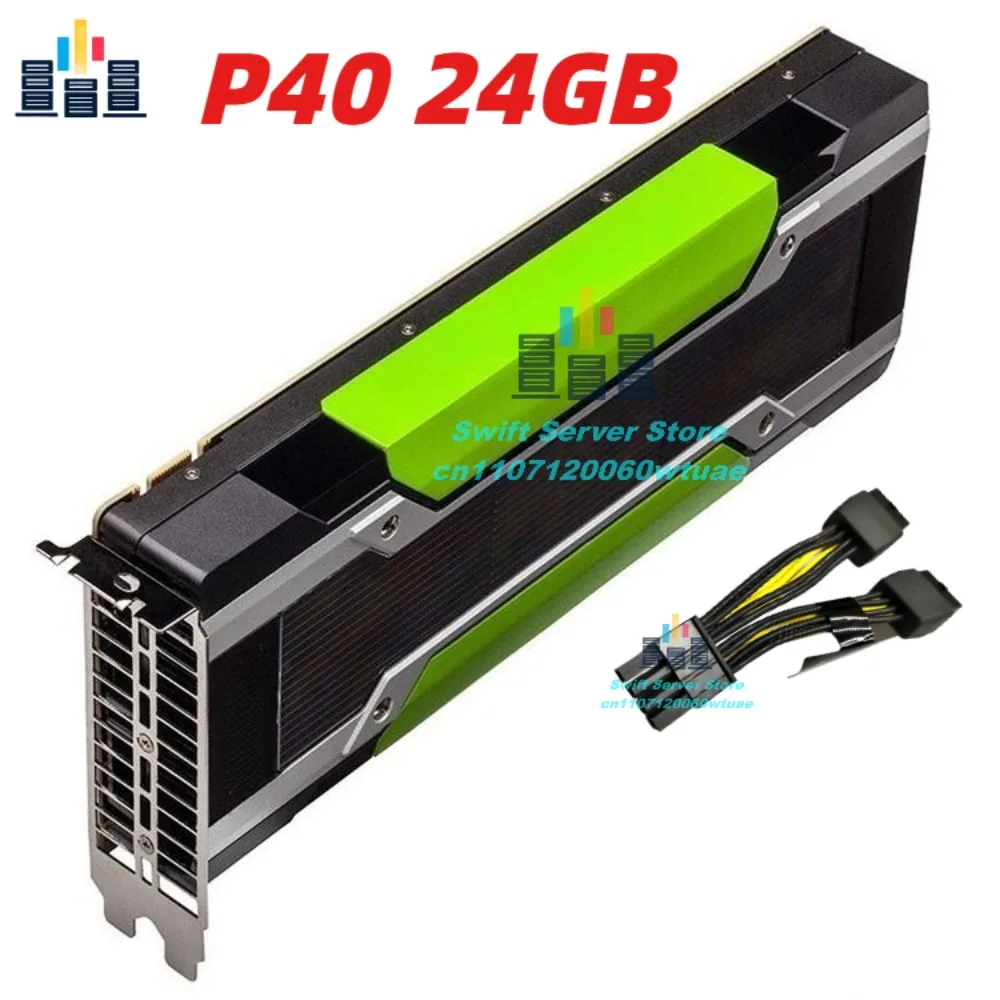 P40 24G Graphics Accelerator, GDDR5, PCIe 3.0, 8‑Pin EPS12V, Ideal for AI Inference, Scientific Computing, and Cloud Gaming
