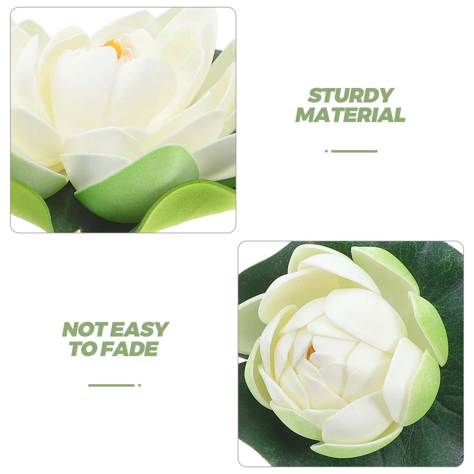 5Pcs Artificial Floating Water Lily Pads Realistic Simulation Pond Plants Decorations Aquarium Fish Tank Plastic Plants Outdoor