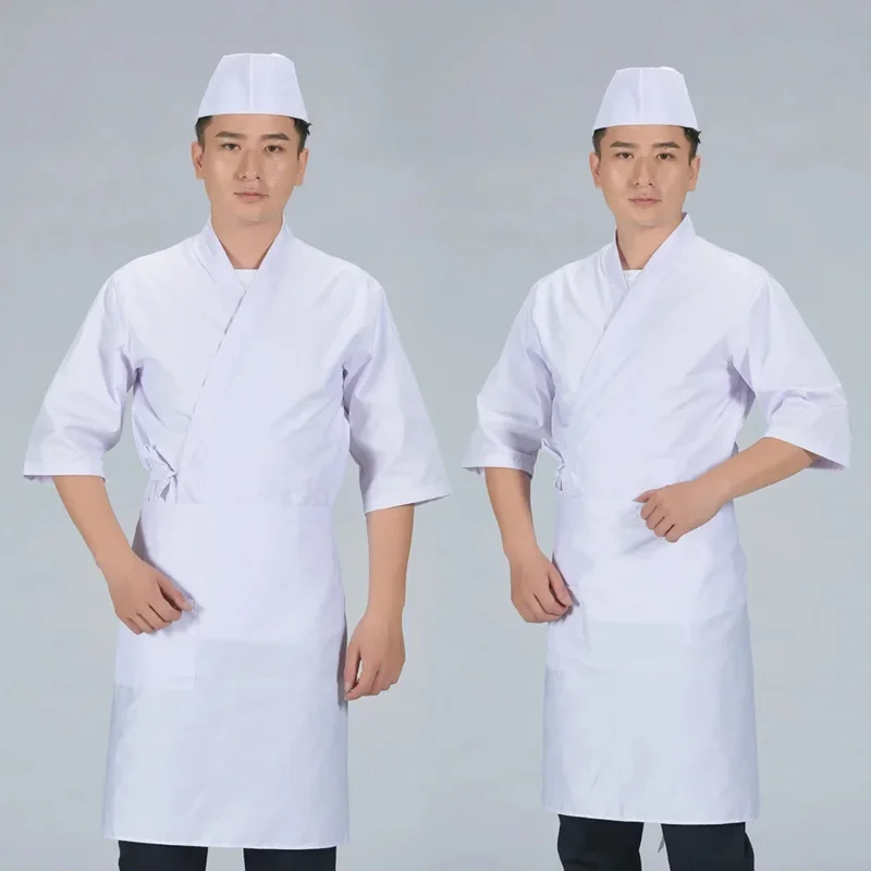 JEMMA LEONG-Quimono de Cozinha Japonesa, Restaurante Sushi, Uniforme de Chef Izakaya Feminino e Masculino, Garçonete e Garçom