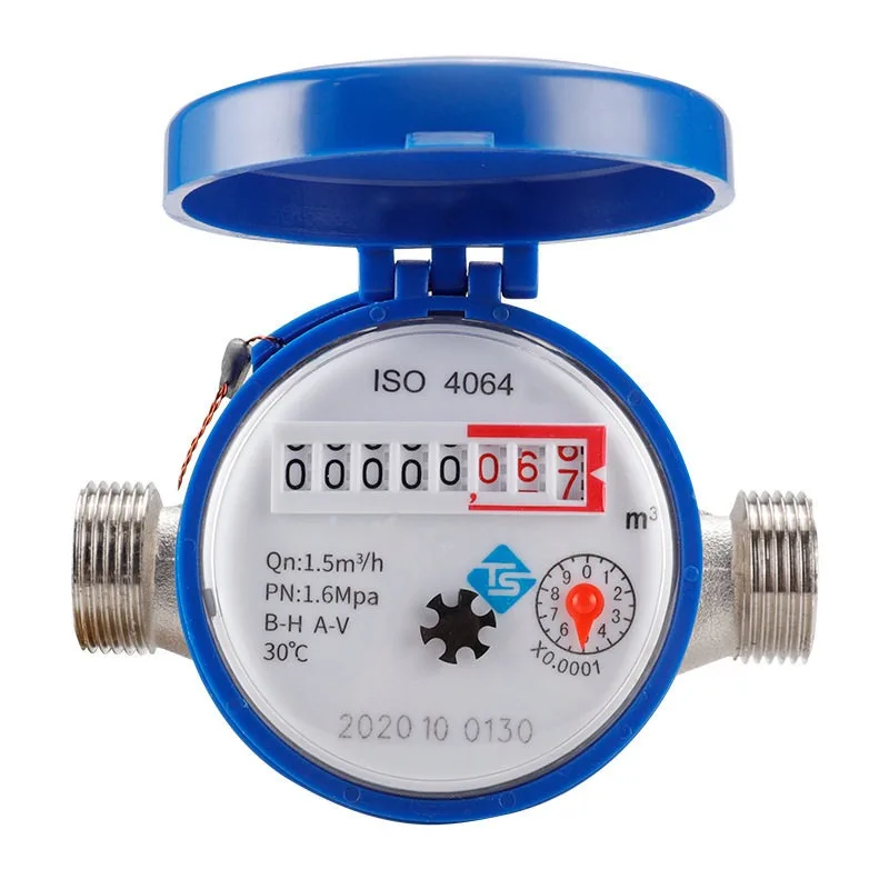 DN15 Rotary Vane Cold Water Meter Mechanical Household Water Meter High Sensitivity Pointer & Digital Display