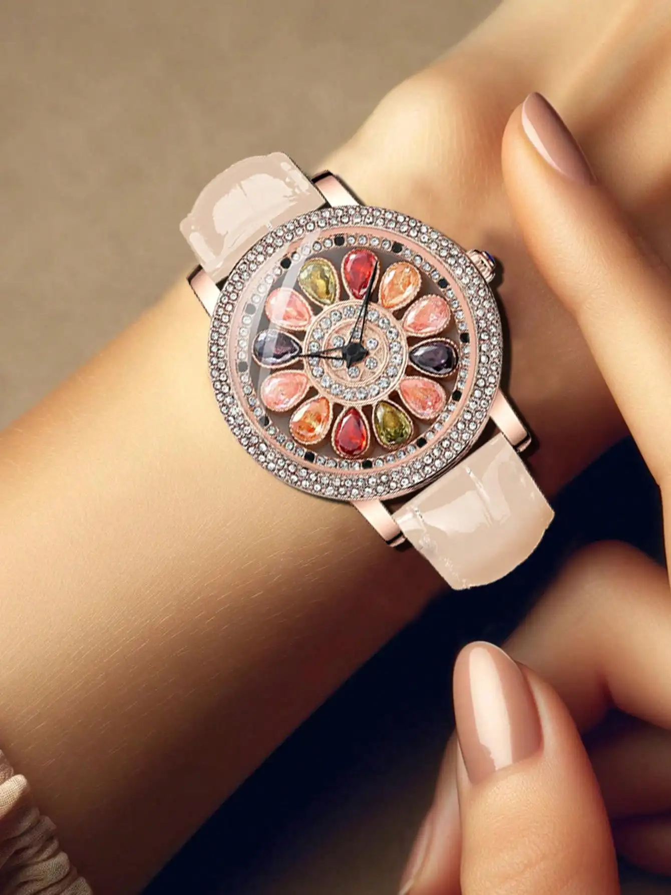 New Women\'s Quartz Watch Alloy Case Lady watch Elegant Rotating dial Quartz Watch Fashion Women Quartz wrist watches