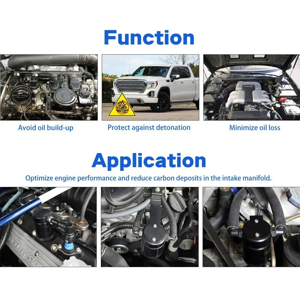 Ölfang kann Luft-Ölabscheider-Set für 2014–2018 Chevrolet Silverado 1500/GMC Sierra 1500 2015–2020 Chevy Tahoe/Suburban/GMC
