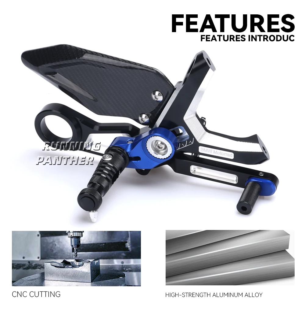 

Регулируемые складные подножки для Мотоцикла BMW S1000RR M1000RR M S 1000 RR, комплект задних подножек для BMW 2019-2023