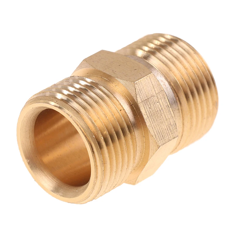 Adaptador de conector de extensión de manguera de alta presión, acoplador de rosca macho hembra de manguera de 14mm y 15mm, M22 de cobre