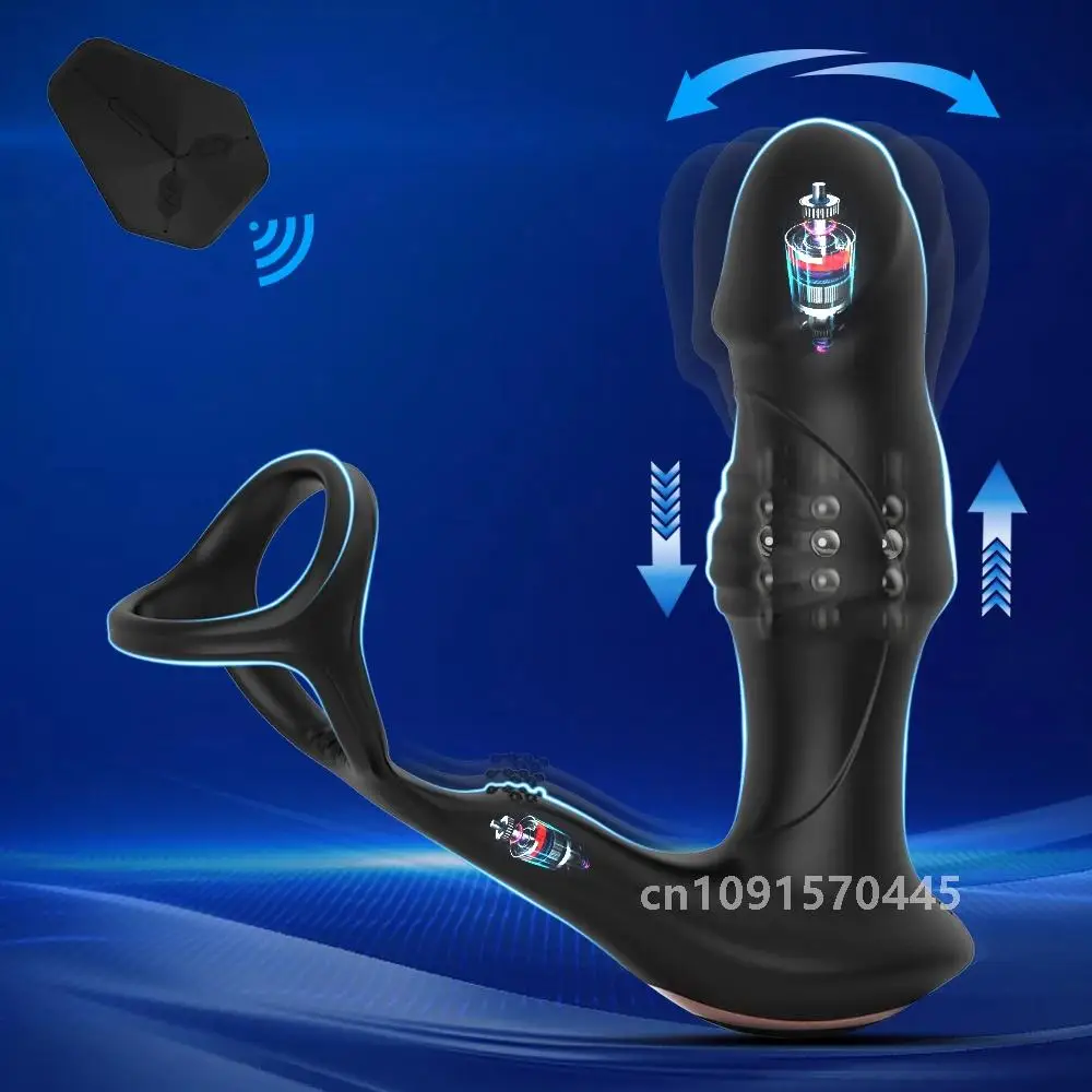 Masturbador masculino Penisring Cockring funda para pene masaje de próstata masculino consolador pene vibrador Anal masculino