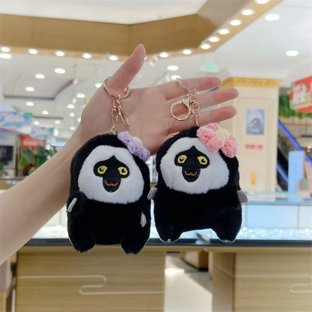 سلسلة مفاتيح قرد كرتونية إبداعية ، حلقات مفاتيح رائعة ، لعبة دمية ناعمة من القطيفة ، ديكور لطيف ، قلادة حقيبة ظهر
