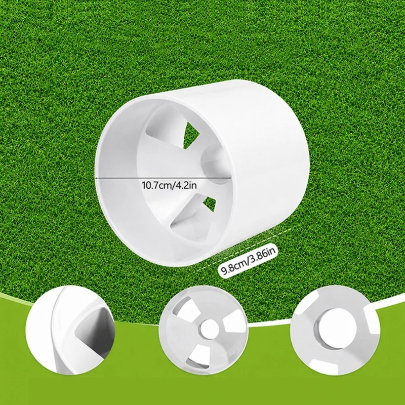 Putting Green Golfs Hole Cover Set with Surfaces Drainage Channels, Snap-Together Storage and Integrated Molded Construction