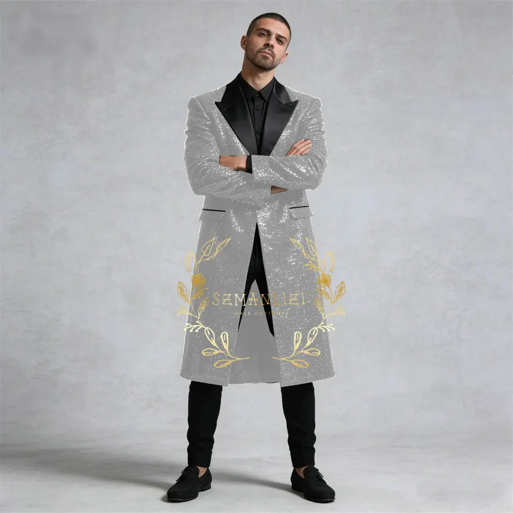 رجال الأعمال الدعاوى بورجوندي سباركلي الترتر بلغت ذروتها التلبيب السراويل الطويلة 2 قطعة مجموعات ملابس العريس البدلات الرسمية الزفاف مخصصة