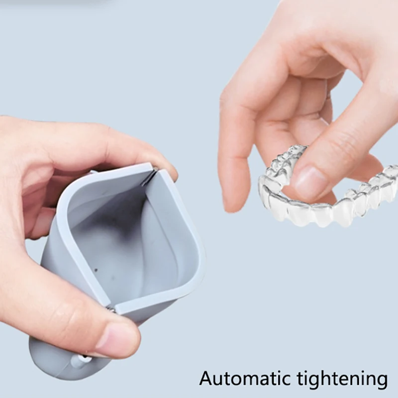 

Silicone False Teeth Protective Case Denture Tray Box Dental Orthodontic Braces Retainer Case Vent Holes Dental Denture Box ​