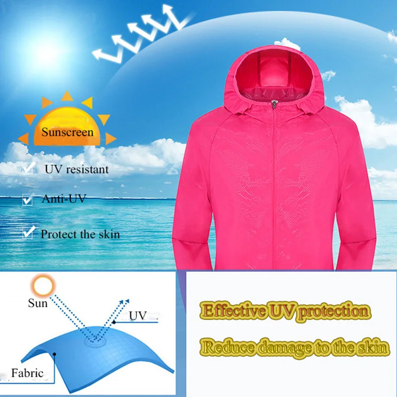 Veste de protection solaire pour hommes et femmes, veste de pluie de camping, combinaison de peau anti-UV imperméable, sports de plein air,