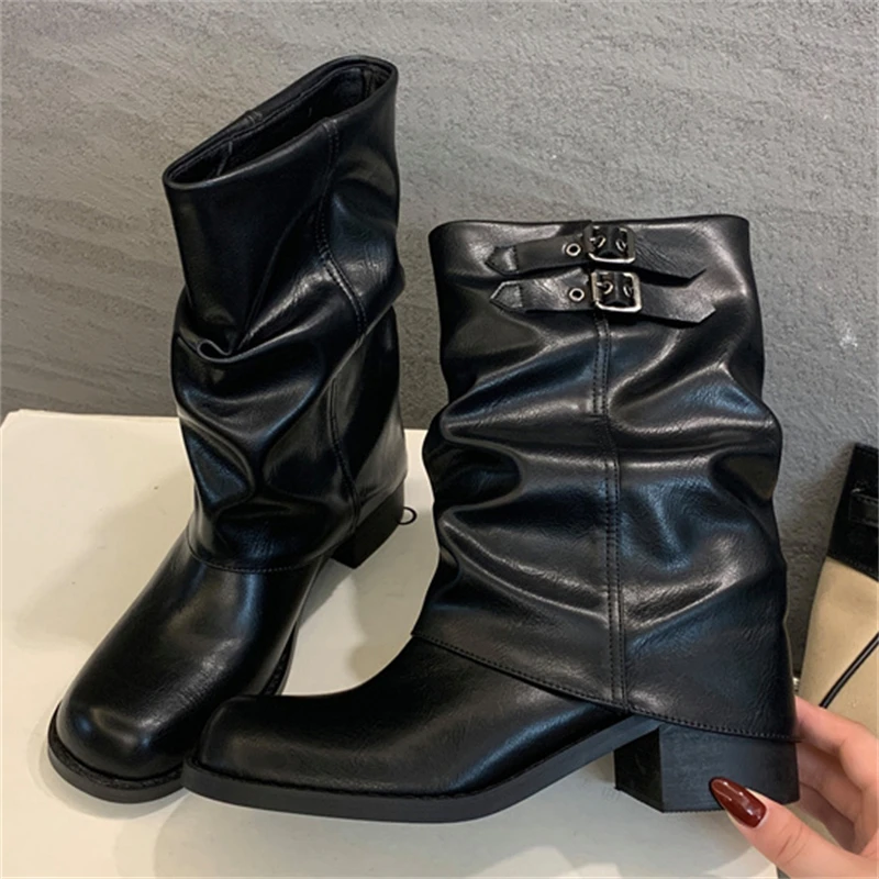 Eilyken 2026 مريحة لينة بولي Leather الجلود الربط النساء حذاء من الجلد موضة جولة تو ساحة منخفضة الكعب أحذية ربيع الخريف #1