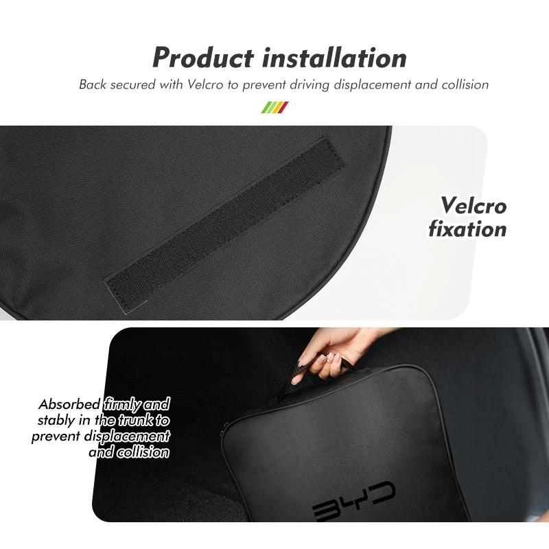 For BYD Car Logo Cable Case Charging Gun Storage Bag Waterproof Cable Organizer M6 G3 G5 T3 F3 I3 F0 F6 S6 S8 E5 E6 G6 L3 S7 G7