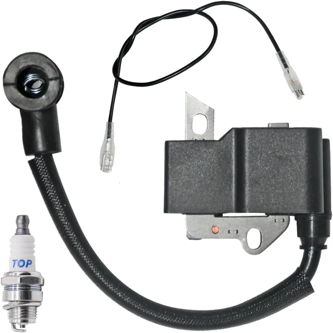 4137 400 1350 Ignition Coil Fit for Stihl FC75 FC85 FS75 FS80 FS80R FS85 FS85R Trimmer Lawnmower with Spark Plug